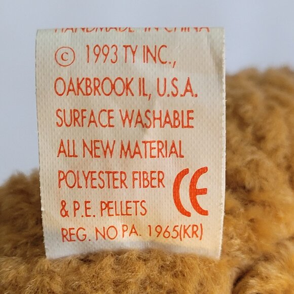 TY Beanie Baby "Curly" the Bear Vintage with Tags Retired 12/31/98 - Picture 8 of 9